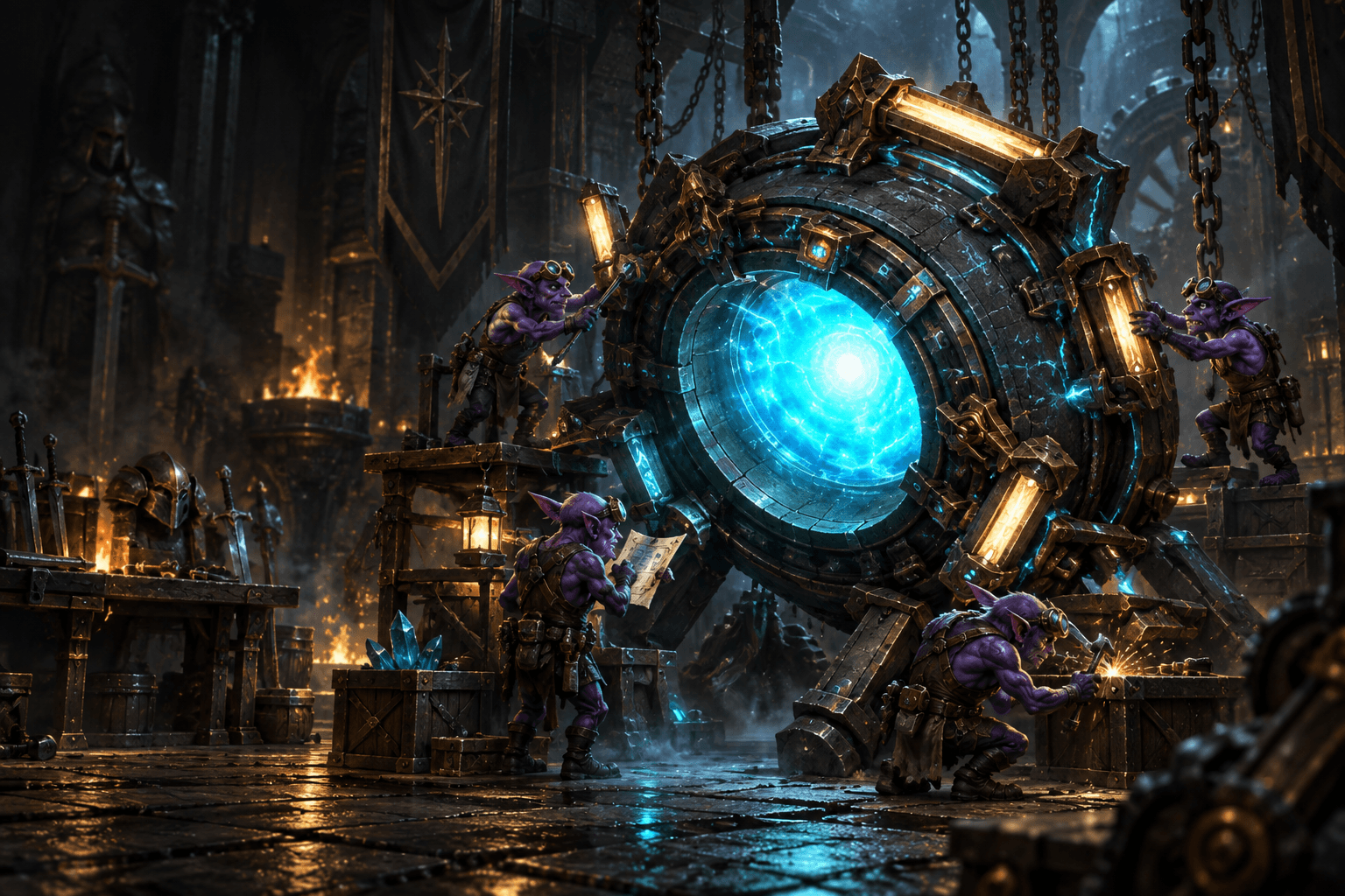 Goblin engineers operating the Chaos Machine